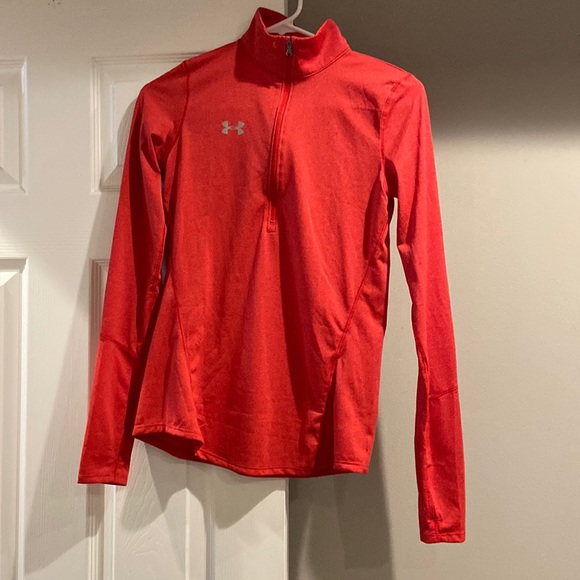 Under Armour Tops - Like new red UnderArmour quarter zip